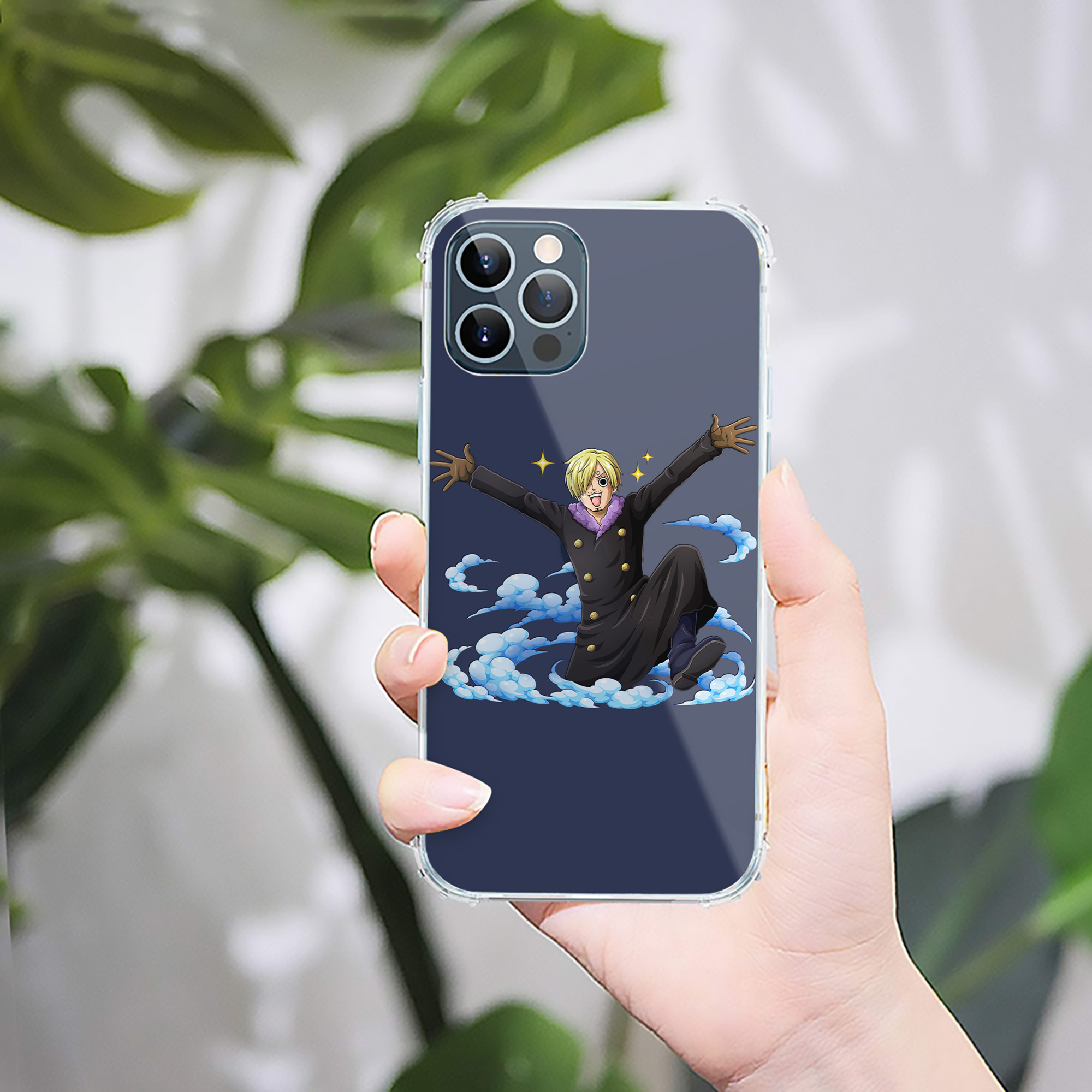 （画像用） ワンピース サンジ ONE PIECE Sanji 【iPhone 12シリーズ対応】透明スマホケース（クリアソフトケース）